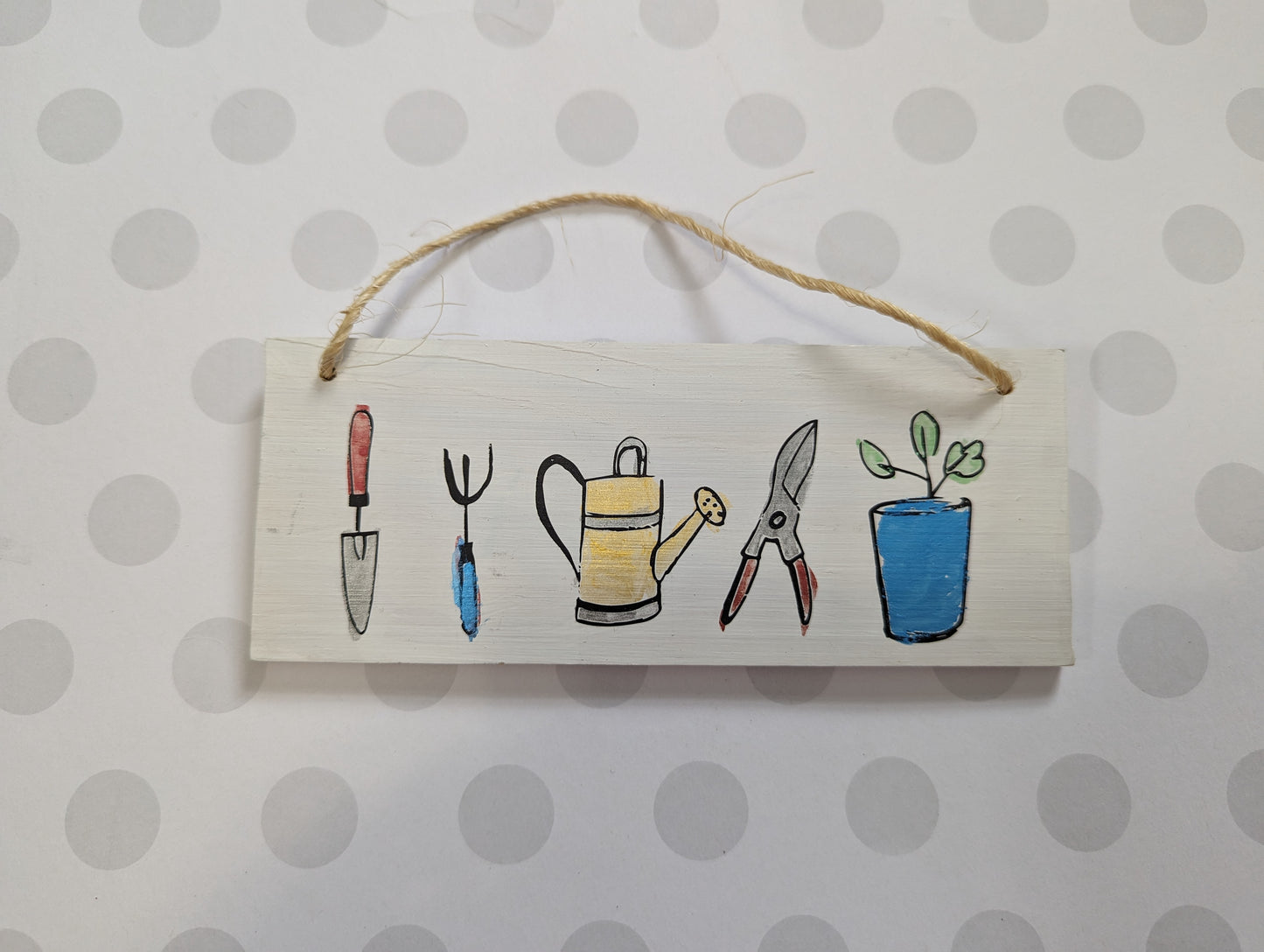 Wooden Wall Sign - Gardening Tools