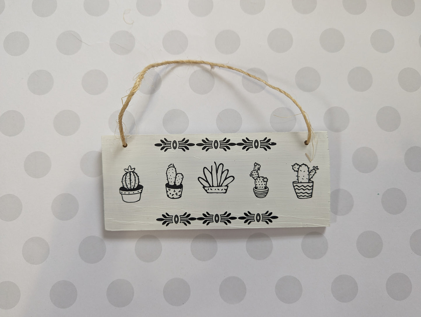 Wooden Wall Sign - Cacti