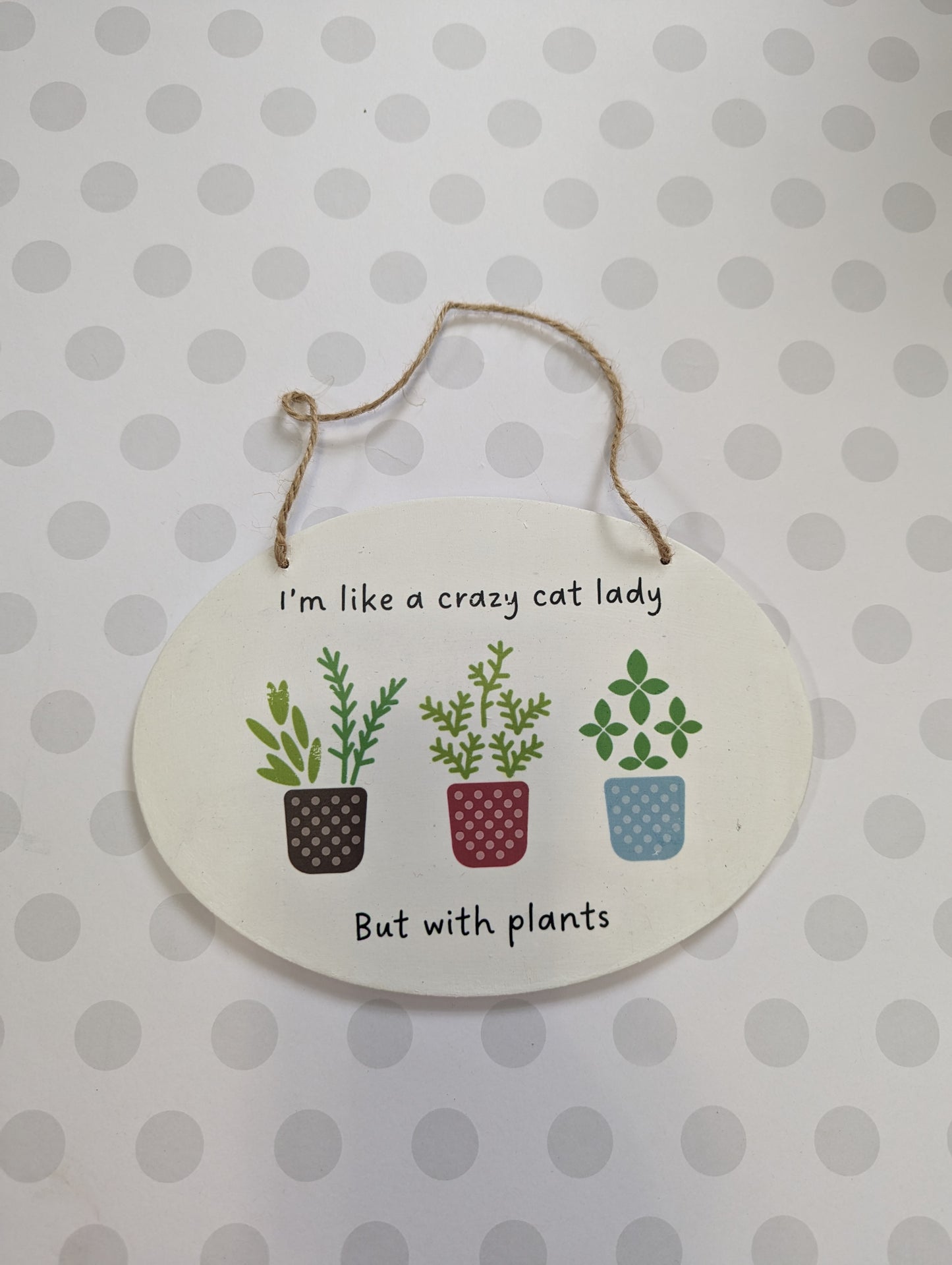 Wooden Wall Sign - I'm like a crazy cat lady