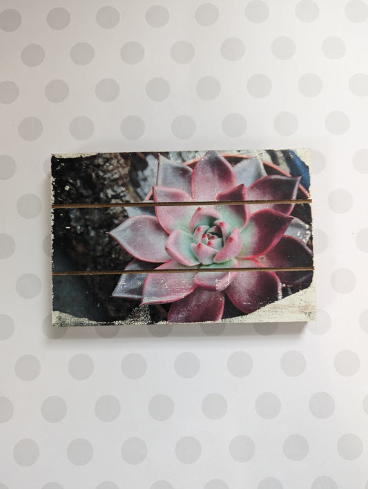 Wooden Wall Sign - Flowers