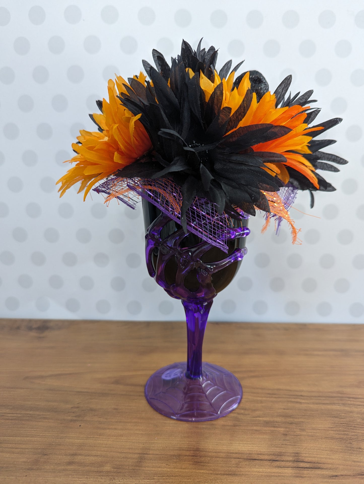 Halloween Flower Arrangements - Purple and Black