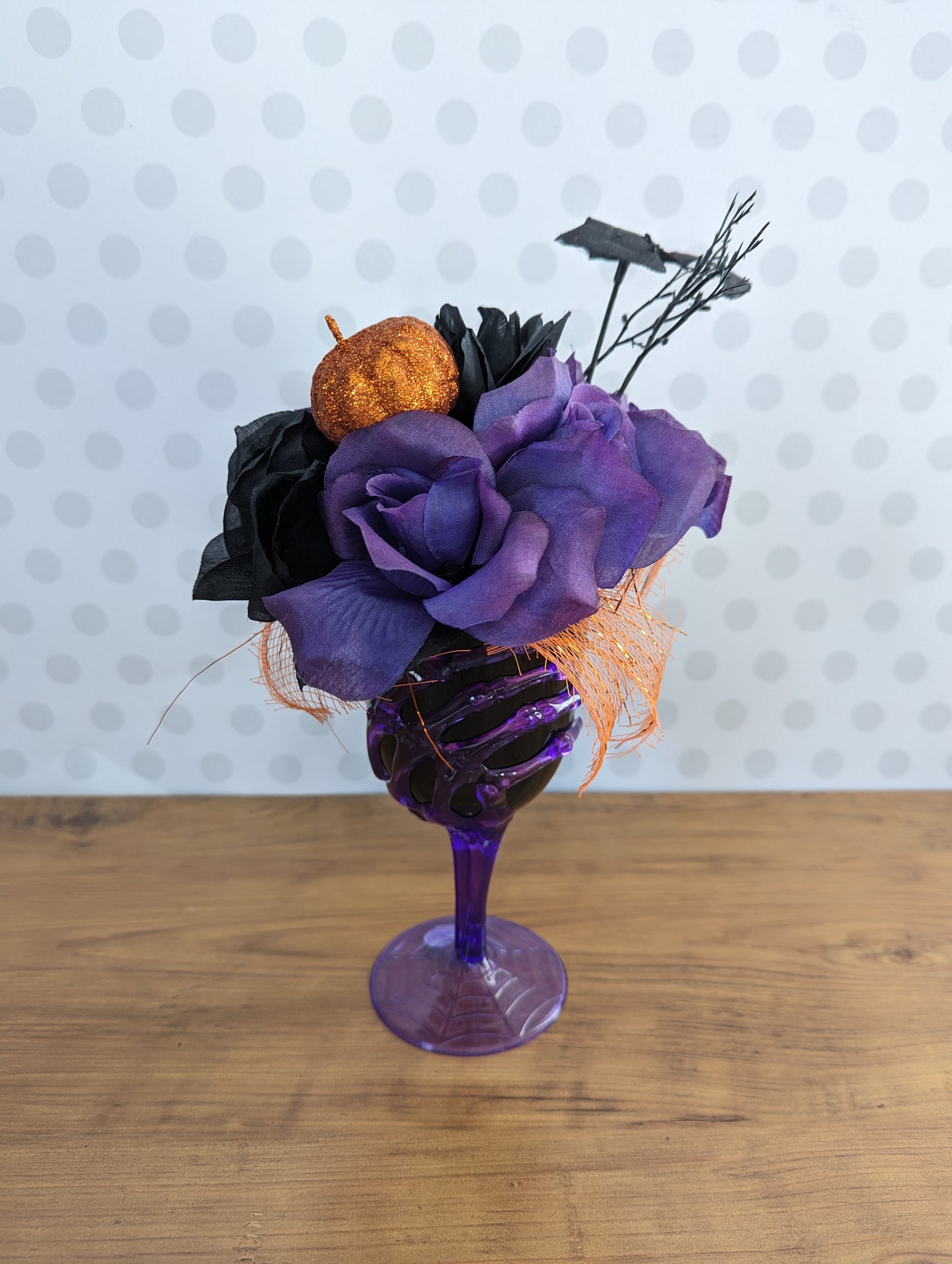 Halloween Flower Arrangements - Purple and Black