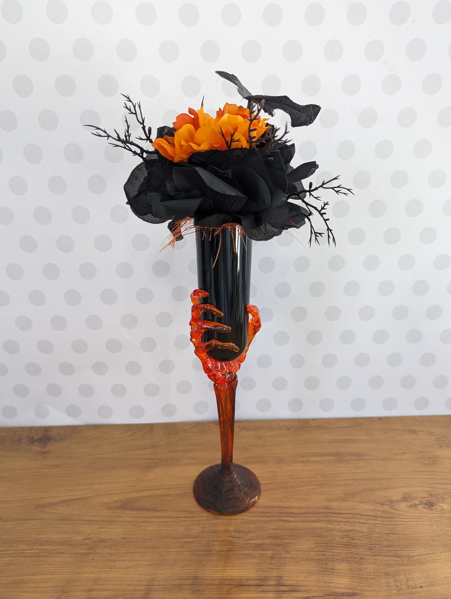 Halloween Flower Arrangements - Orange and Black