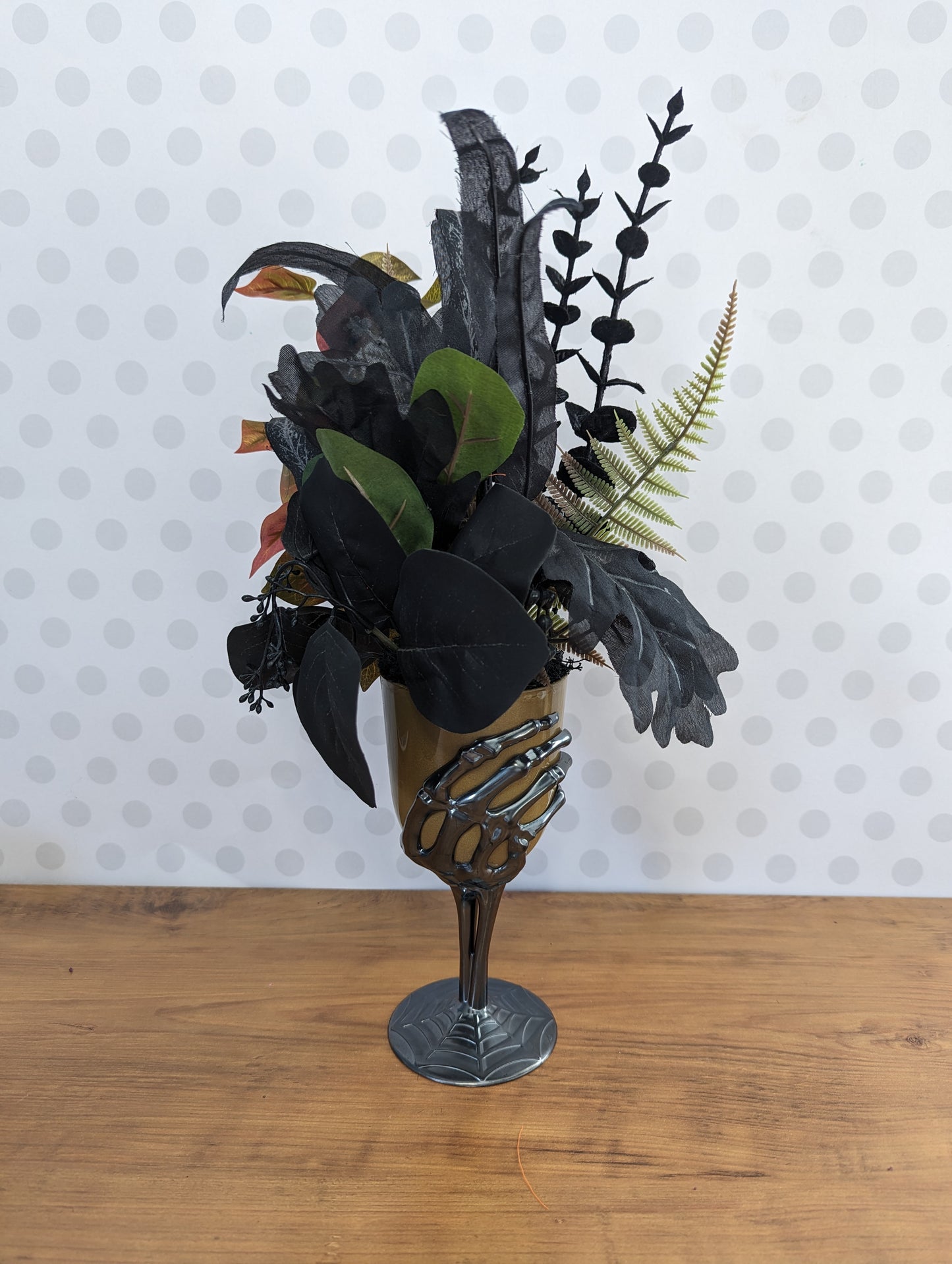 Halloween Flower Arrangements - Gold and Black