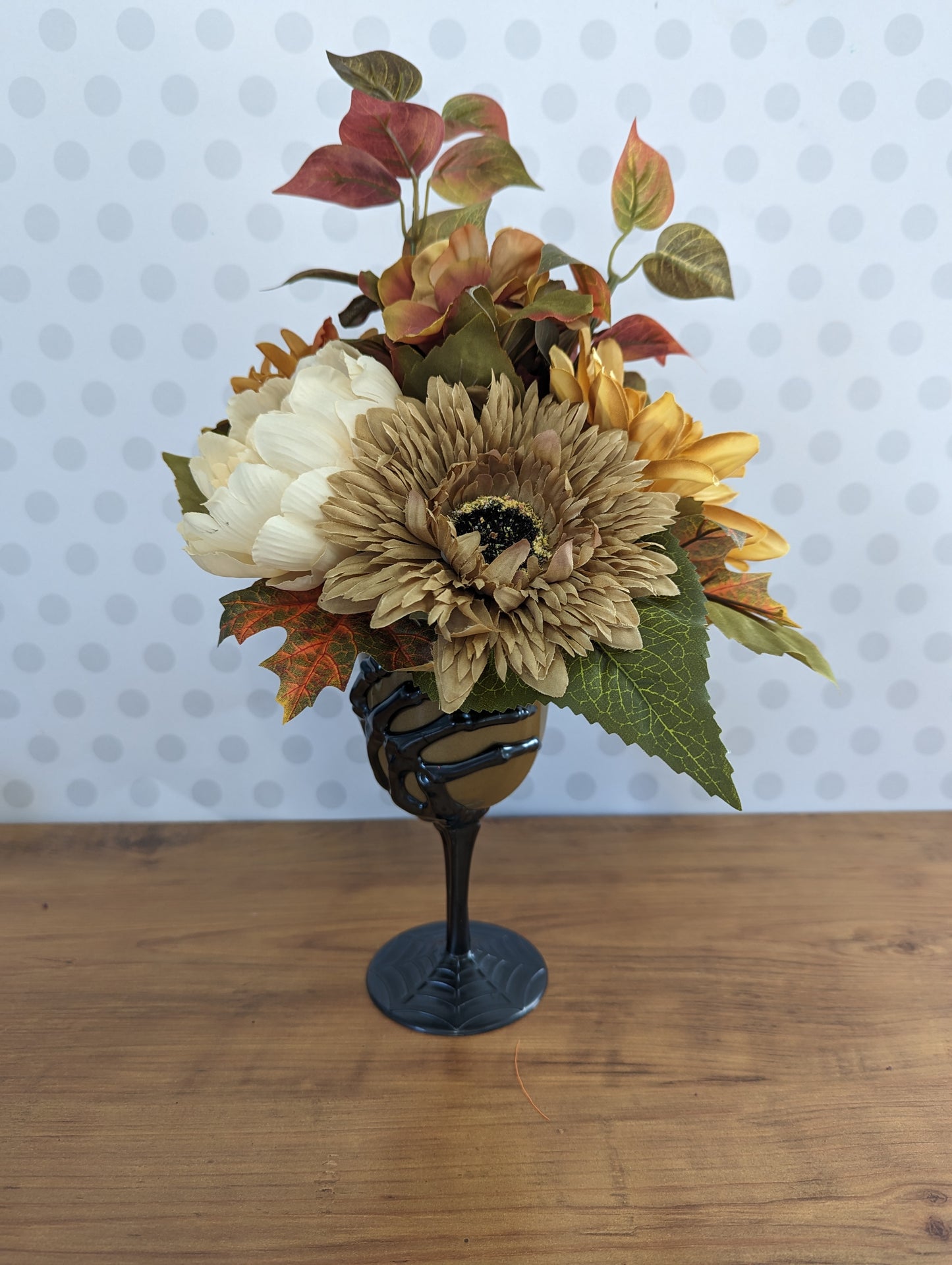 Halloween Flower Arrangements - Gold and Black