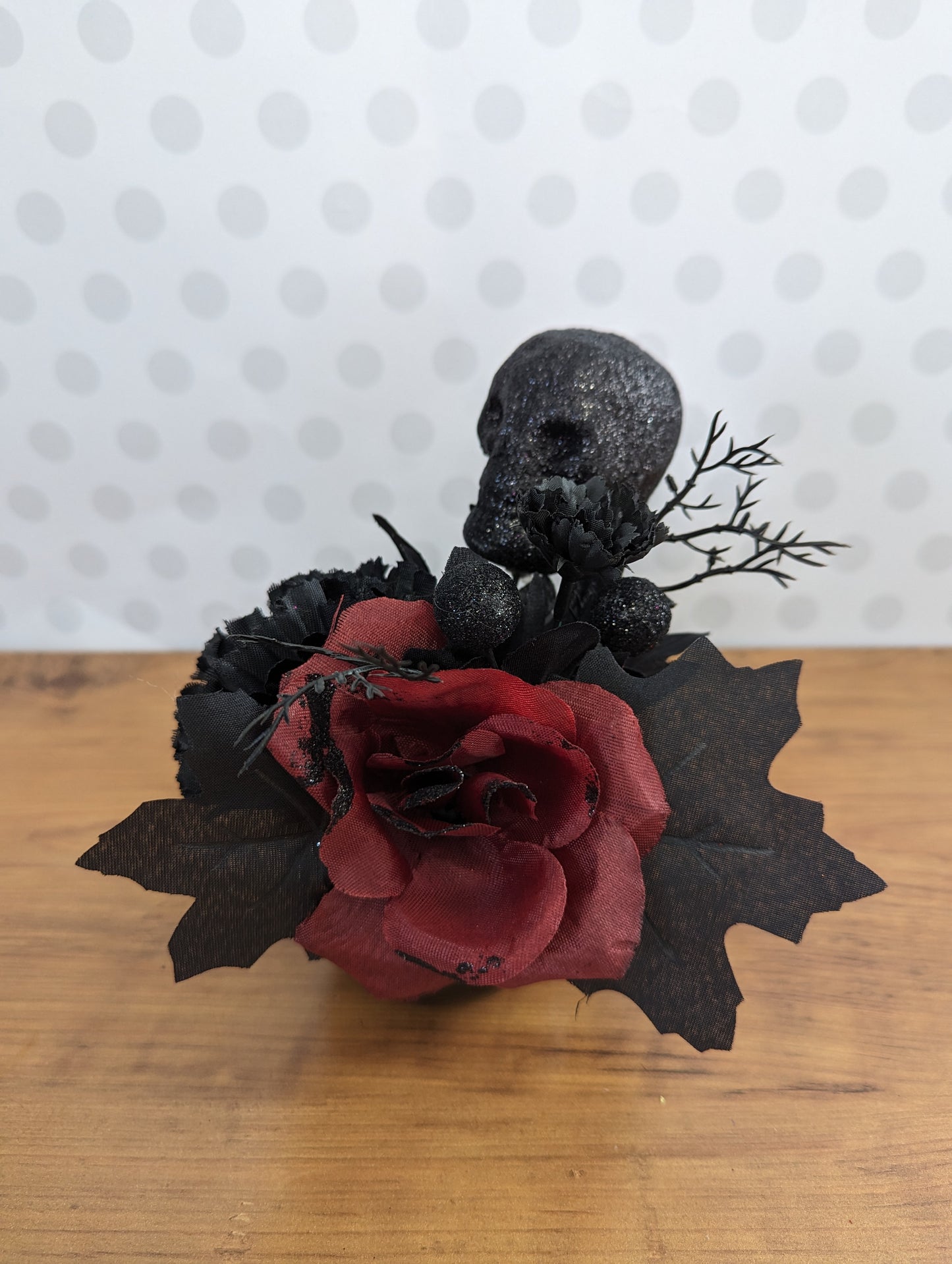 Halloween Flower Arrangements - Black cauldrons