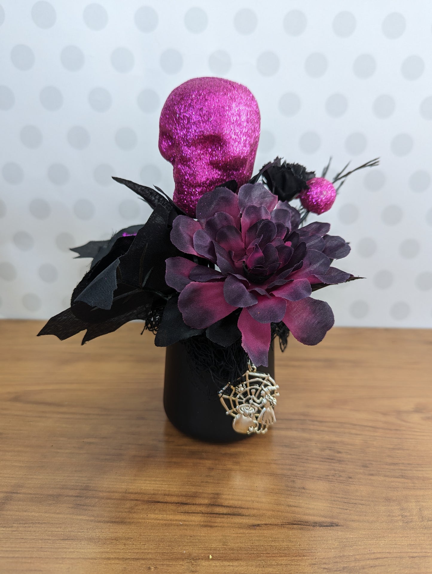 Halloween Flower Arrangements - Black cauldrons